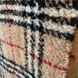 Beautiful authentic small Burberry scarf with gold thread and coloured flecks